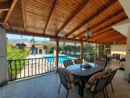 3 1 Villa Mit Pool Auf 580 M2 Freistehendem Grundstück In Dalyan, Muğla