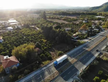 Muğla Köyceğizde Antalya - Izmir Hauptstraße Null Tankstelle Geeignetes Gewerbegebiet Land Zum Verkauf