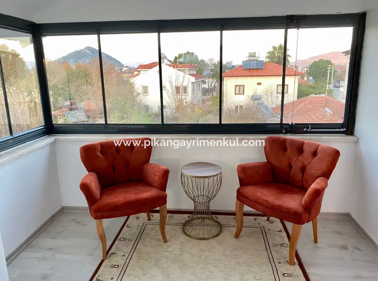 Ortaca Dalyanda 1 1 Furnished Penthouse Apartment For Rent Until May 1