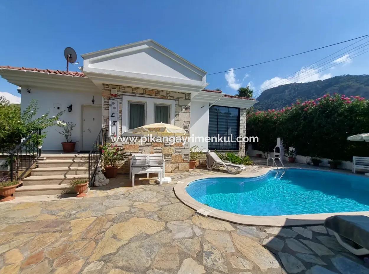 2 1 Single Storey Detached House With Swimming Pool For Sale In Ortaca Marmarlı, Mugla